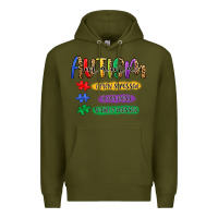 Army Green autism mama Premium Hoodie - Artiststas