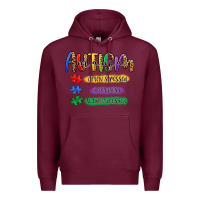 Burgundy autism mama Premium Hoodie - Artiststas
