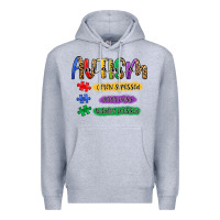 Heather Grey autism mama Premium Hoodie - Artiststas
