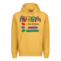 Mustard autism mama Premium Hoodie - Artiststas