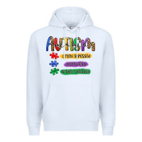 White autism mama Premium Hoodie - Artiststas