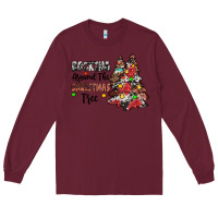 Burgundy rocking around the christmas tree Long Sleeve Tee - JahusDesignShop