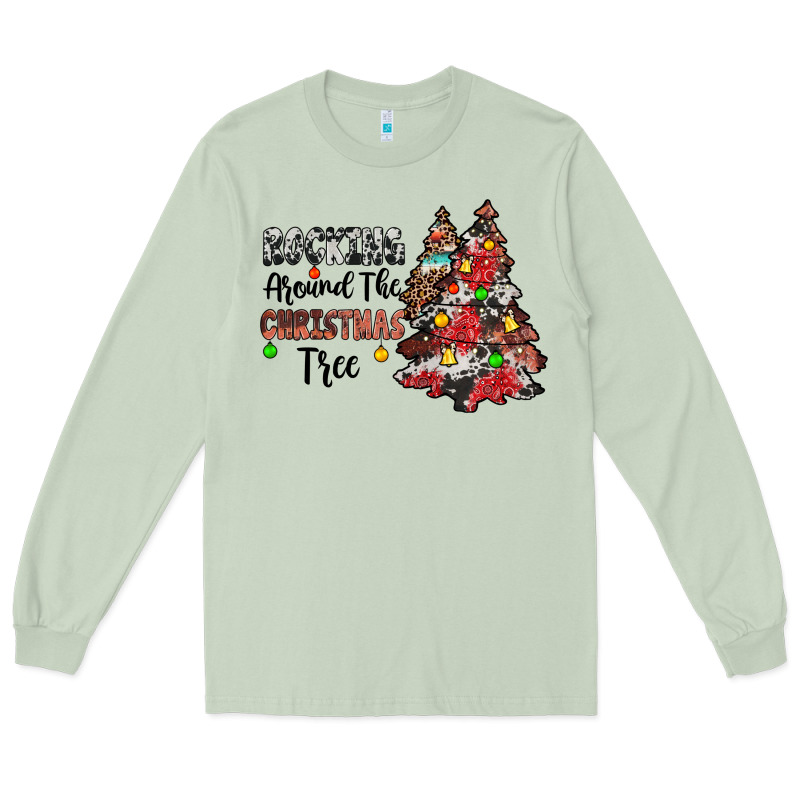 Rocking Around The Christmas Tree Long Sleeve Tee by JahusDesignShop | Teevron
