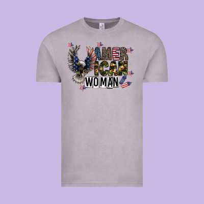American Woman Vintage Tee Designed By Cowhidedigitalart