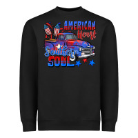 Black American heart southern soul truck 4th of july Heavyweight Sweatshirt - CowGirlArtShop