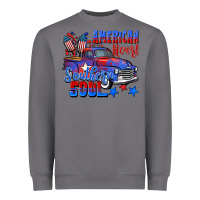 Storm American heart southern soul truck 4th of july Heavyweight Sweatshirt - CowGirlArtShop