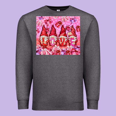 Love Gnomies With Gift Boxes Premium Sweatshirt Designed By Nancycooperartshop