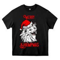 Black Merry Christmas Cat Heavy Core Tee - SublimationCraftShop