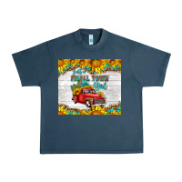 Midnight Navy just a small town girl with car Urban Heavy Tee - HRA Design Shop