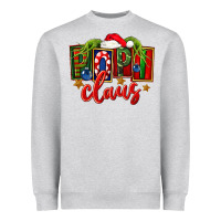 Heather Grey Christmas popi claus Heavyweight Sweatshirt - FaDigitalArtStudio