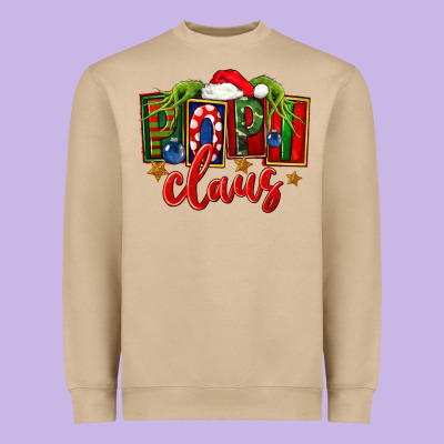 Christmas Popi Claus Heavyweight Sweatshirt Designed By Fadigitalartstudio