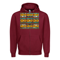 Burgundy sunflowers leopard cowhide turquoise Zipper Hoodie - BarkalooDesign