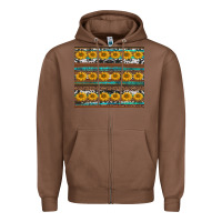 Chestnut sunflowers leopard cowhide turquoise Zipper Hoodie - BarkalooDesign