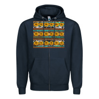Navy sunflowers leopard cowhide turquoise Zipper Hoodie - BarkalooDesign