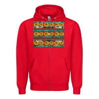 Red sunflowers leopard cowhide turquoise Zipper Hoodie - BarkalooDesign