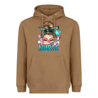 Toasted Coconut nurse life messy bun Heavyweight Hoodie - NancyCooperArtShop