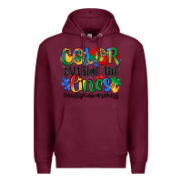 Burgundy color outside the lines Premium Hoodie - Artiststas