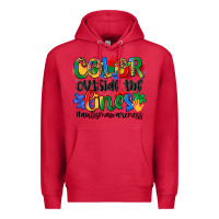 Cardinal color outside the lines Premium Hoodie - Artiststas