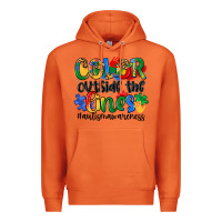 Carrot color outside the lines Premium Hoodie - Artiststas