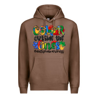Chestnut color outside the lines Premium Hoodie - Artiststas