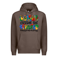 Coffee color outside the lines Premium Hoodie - Artiststas
