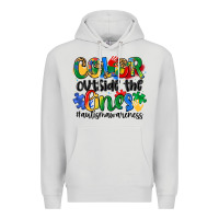 Dove Grey color outside the lines Premium Hoodie - Artiststas