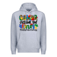 Heather Grey color outside the lines Premium Hoodie - Artiststas