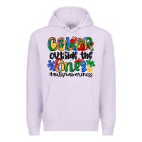 Lilac color outside the lines Premium Hoodie - Artiststas