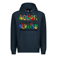 Navy color outside the lines Premium Hoodie - Artiststas