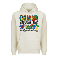 Oatmeal Heather color outside the lines Premium Hoodie - Artiststas