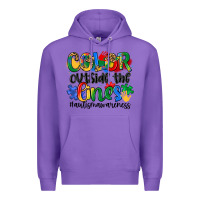 Purple color outside the lines Premium Hoodie - Artiststas