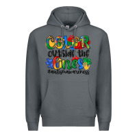 Rock color outside the lines Premium Hoodie - Artiststas