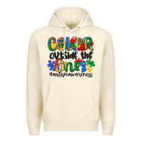 Sandshell color outside the lines Premium Hoodie - Artiststas