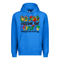 True Royal color outside the lines Premium Hoodie - Artiststas