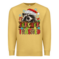 Antique Gold lets get trashed with raccoon Premium Sweatshirt - MaliasSmallBusiness