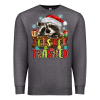 Charcoal Heather lets get trashed with raccoon Premium Sweatshirt - MaliasSmallBusiness