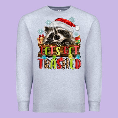 Lets Get Trashed With Raccoon Premium Sweatshirt Designed By Maliassmallbusiness