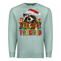 Seafoam lets get trashed with raccoon Premium Sweatshirt - MaliasSmallBusiness