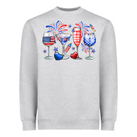 Heather Grey 4th of July wine glasses Heavyweight Sweatshirt - Neo Western
