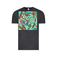 Vintage Black pipe tomahawk dreamcatcher headdress seamless patt Vintage Tee - FaDigitalArtStudio