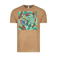 Vintage Camel pipe tomahawk dreamcatcher headdress seamless patt Vintage Tee - FaDigitalArtStudio