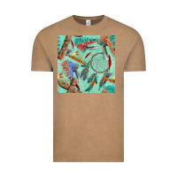 Vintage Coffee pipe tomahawk dreamcatcher headdress seamless patt Vintage Tee - FaDigitalArtStudio
