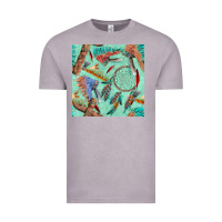Vintage Zinc pipe tomahawk dreamcatcher headdress seamless patt Vintage Tee - FaDigitalArtStudio