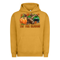 Pigment Peanut Butter Tis' the season Football green helmet Urban Hoodie - NancyCooperArtShop