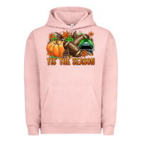 Pigment Salmon Tis' the season Football green helmet Urban Hoodie - NancyCooperArtShop