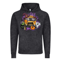 Vintage Black Halloween School Bus Vintage Hoodie - texasbilliewilder