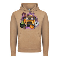 Vintage Coffee Halloween School Bus Vintage Hoodie - texasbilliewilder