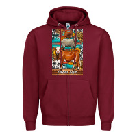 Burgundy Western Farm Life Zipper Hoodie - LillyAllenDesigns