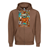 Chestnut Western Farm Life Zipper Hoodie - LillyAllenDesigns
