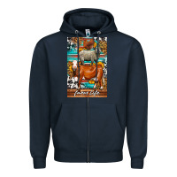 Navy Western Farm Life Zipper Hoodie - LillyAllenDesigns